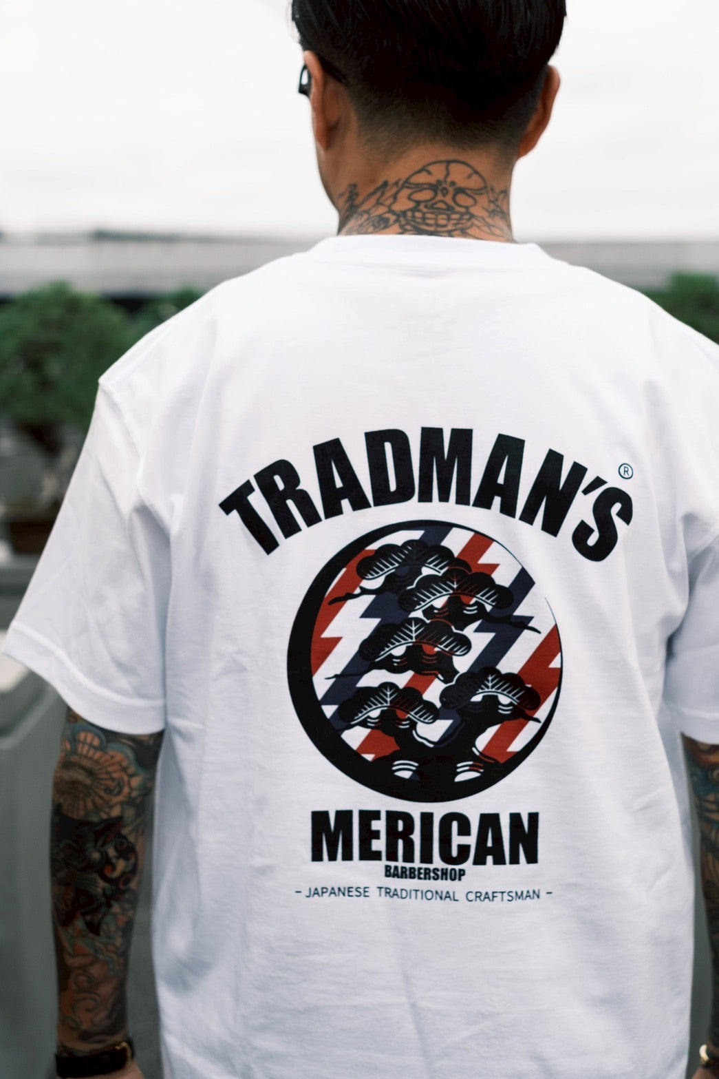 TRADMAN'S BONSAI x MERICAN BARBERSHOP / JAPANESE TRADITIONAL CRAFTSMAN TEE