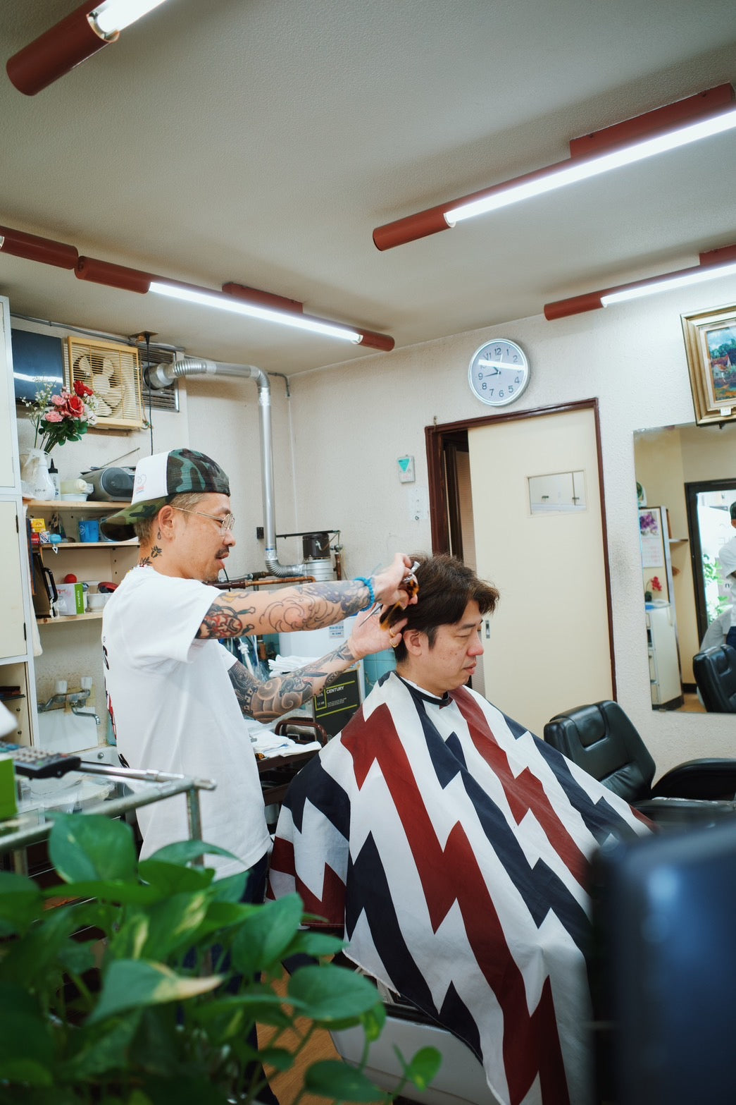 TRADMAN'S BONSAI x MERICAN BARBERSHOP / JAPANESE TRADITIONAL CRAFTSMAN TEE