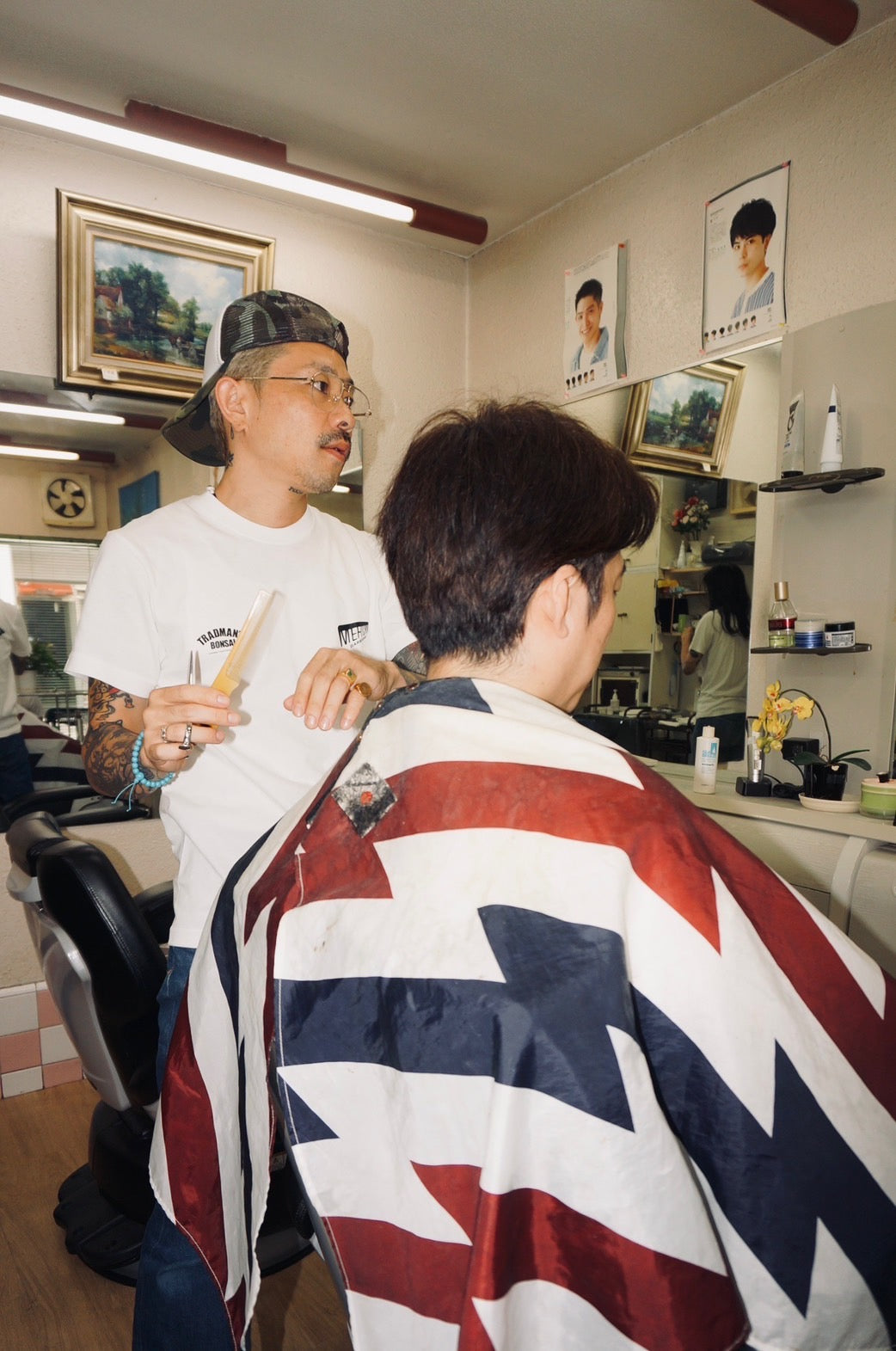 TRADMAN'S BONSAI x MERICAN BARBERSHOP / JAPANESE TRADITIONAL CRAFTSMAN TEE