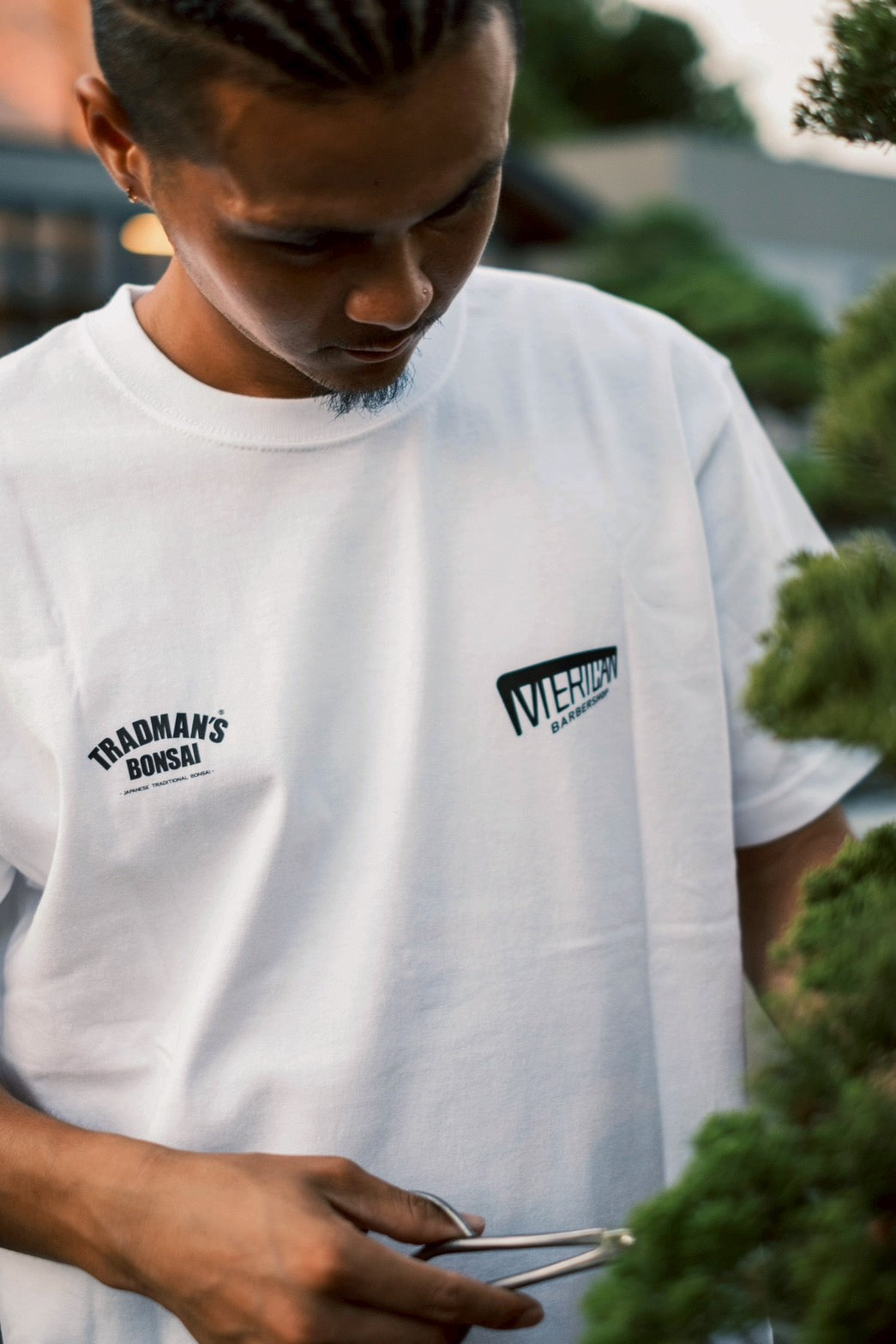 TRADMAN'S BONSAI x MERICAN BARBERSHOP / JAPANESE TRADITIONAL CRAFTSMAN TEE