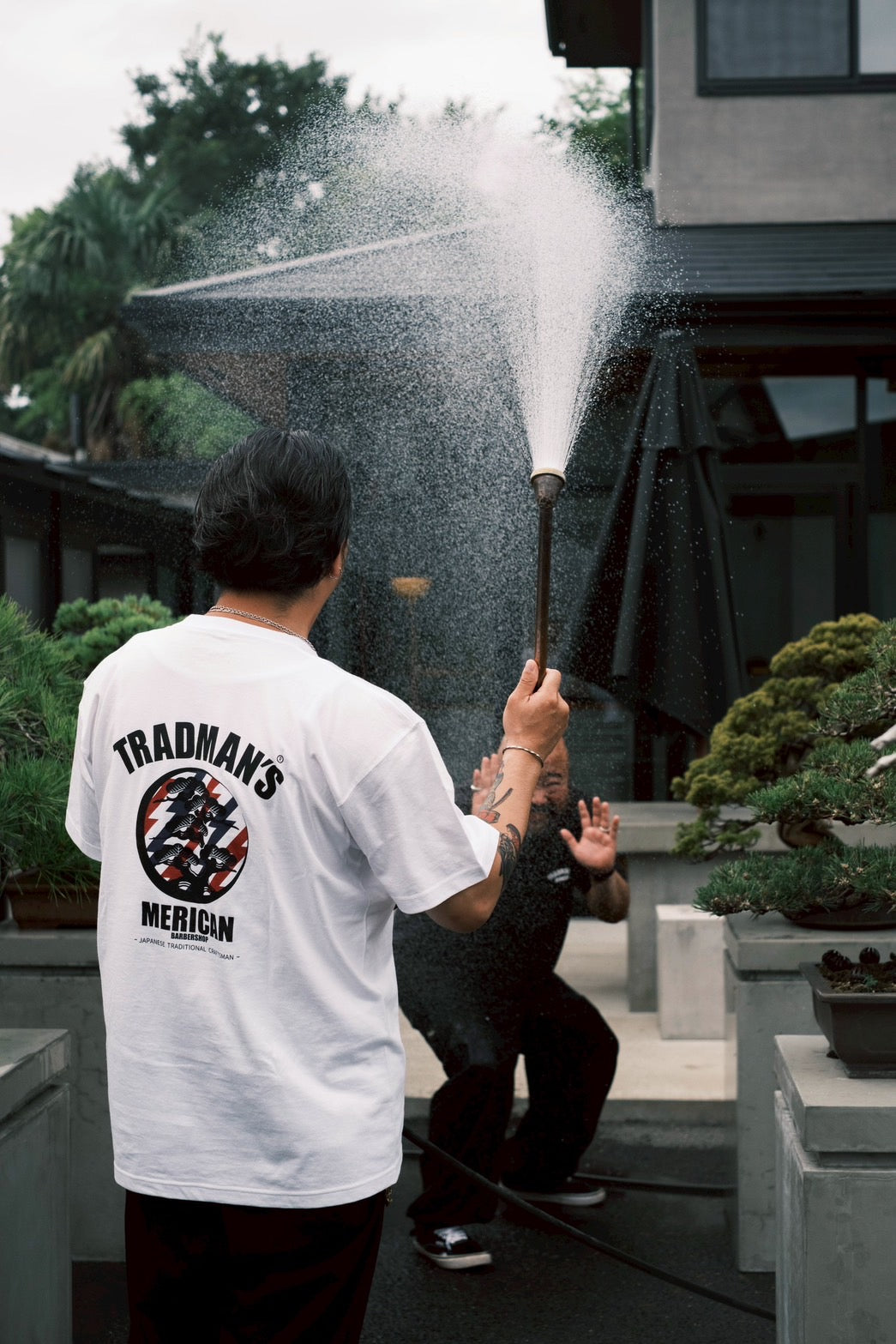 TRADMAN'S BONSAI x MERICAN BARBERSHOP / JAPANESE TRADITIONAL CRAFTSMAN TEE